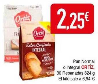 Masymas Pan normal o integral ortíz oferta