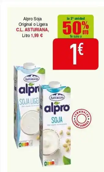 Masymas Alpro soja original o liger c.l asturiana oferta