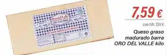 Cash Ifa Queso graso madurado barra oro del valle oferta