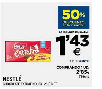 BM Supermercados Nestlé chocolate extrafino oferta