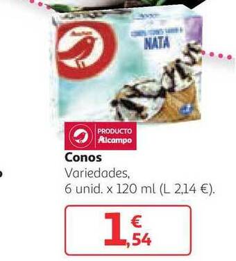 Alcampo Conos Variedades, 6 unid. x 120ml oferta