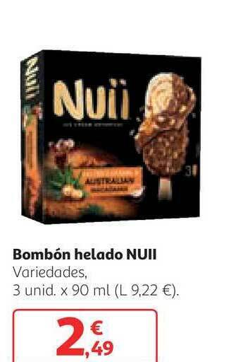 Alcampo Nuii Bombón Helado Variedades, 3 unid. x 90ml oferta