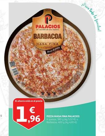 Alcampo Palacios Pizza Masa Fina oferta