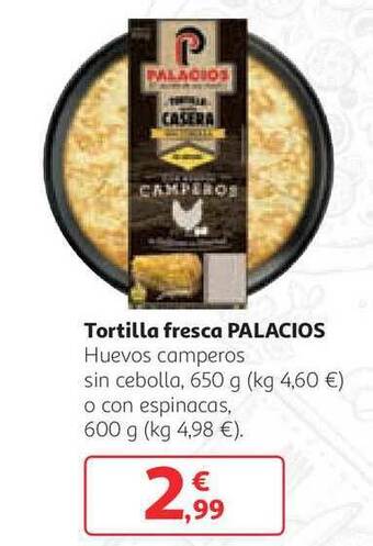 Alcampo Palacios Tortilla Fresca 650g oferta