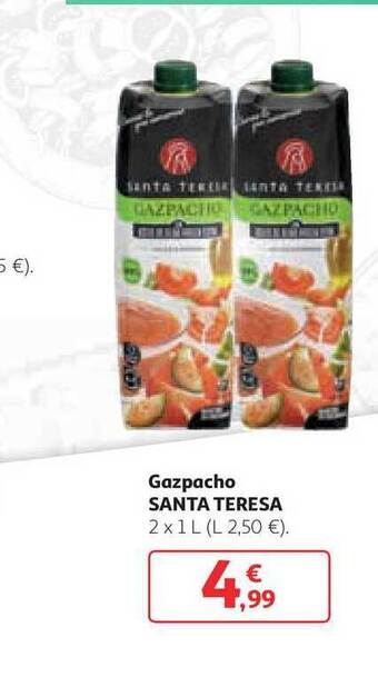 Alcampo Gazpacho Santa Teresa 2 x 1L oferta