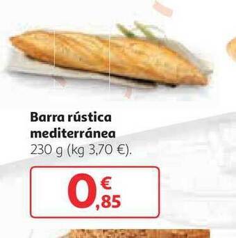 Alcampo Barra Rústica mediterránea 230g oferta