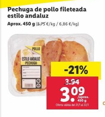 Lidl Pechuga de pollo oferta