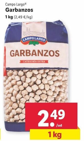 Lidl Garbanzos campo largo oferta