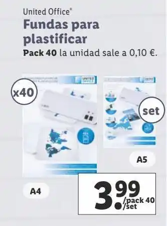 Lidl Fundas united office oferta