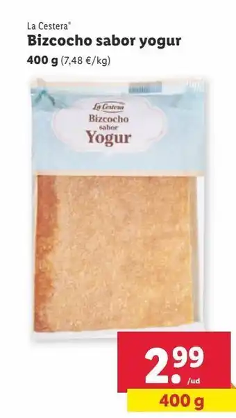 Lidl Bizcocho de yogur la cestera oferta