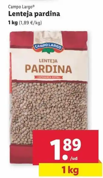 Lidl Lentejas pardina campo largo oferta
