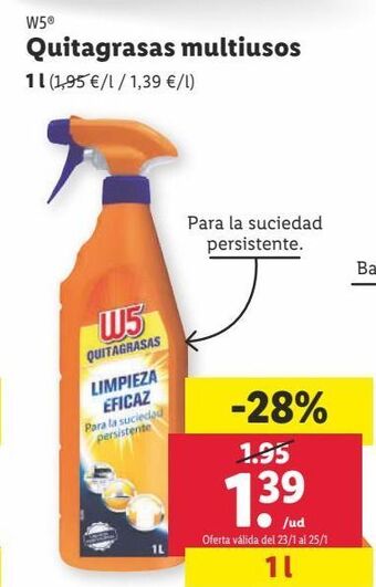 Lidl Quitagrasas w5 oferta