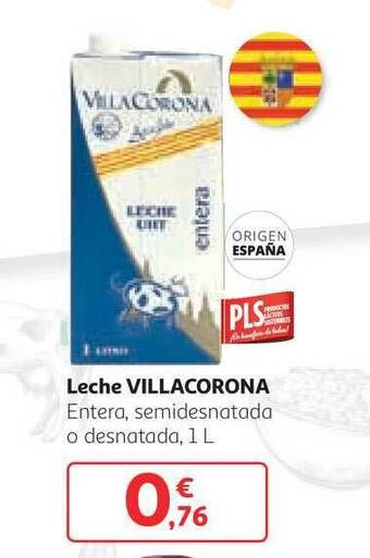 Alcampo Leche Villacorona 1 L. oferta