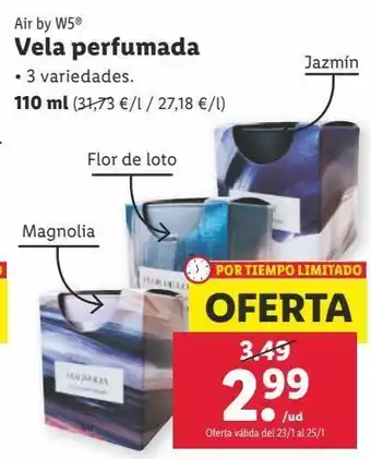 Lidl Vela perfumada w5 oferta