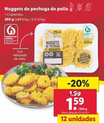 Lidl Nuggets de pollo oferta