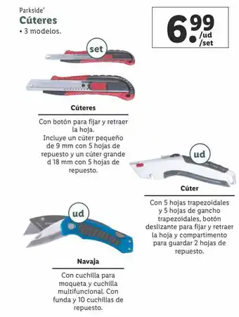 Lidl Navajas parkside oferta