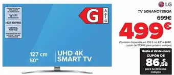 Carrefour Lg tv 50nano786qa oferta
