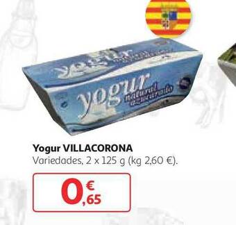 Alcampo Yogur Villacorona Variedades, 2x125g oferta