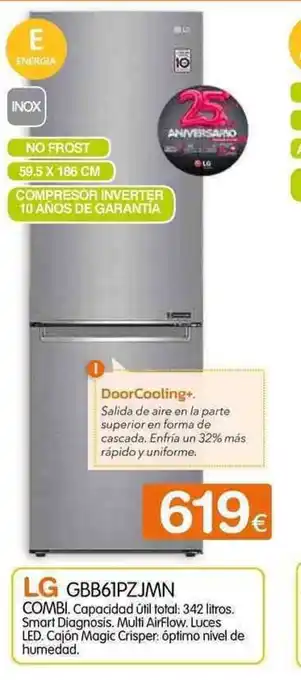 Expert DoorCooling LG GBB61PZJMN oferta