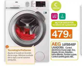 Expert Aeg L6FB1848P Lavadora oferta