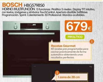 Horno Multifunción - Bosch HBG579BS0, InoxPirolítico | Electrónica Vicente