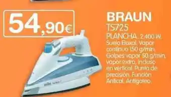 Expert Braun TS725 Plancha oferta
