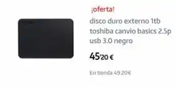 App Informática Disco duro externo 1tb toshiba oferta
