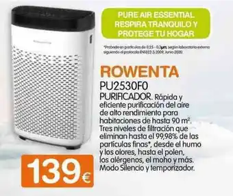 Expert Rowenta PU2530F0 Purificador oferta