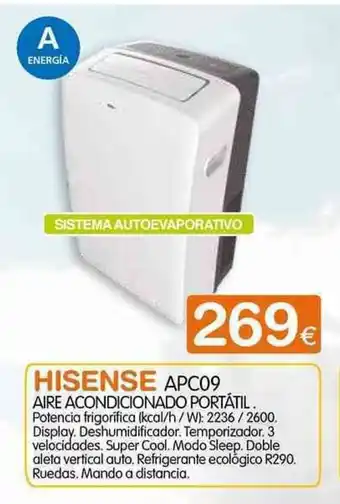 Expert Hisense APC09 Aire Acondicionado Portátil oferta