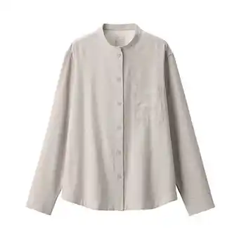 Muji Flannel stand collar shirt oferta