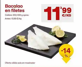 AhorraMas Bacalao en filetes oferta