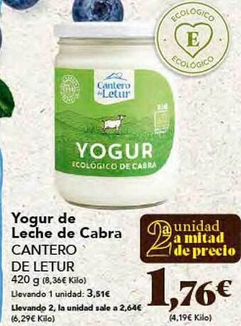 Gadis Yogur de leche de cabra cantero de letur oferta