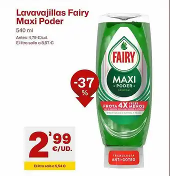 AhorraMas Lavavajillas fairy maxi poder oferta
