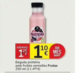 Consum Beguda proteïna amb fruites vermelles frutae oferta