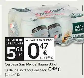 Consum Cervesa san miguel oferta
