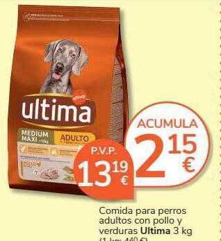 Supermercados Charter Comida para perros adultos con pollo y verduras ultima oferta
