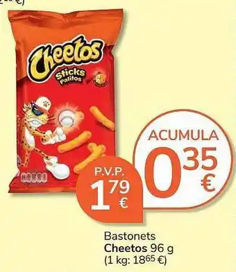 Consum Bastonets cheetos oferta