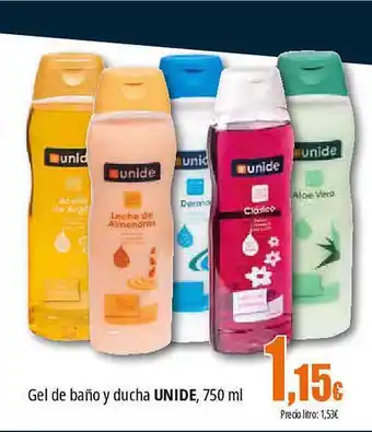 Unide Supermercados Gel de baño ducha unide oferta