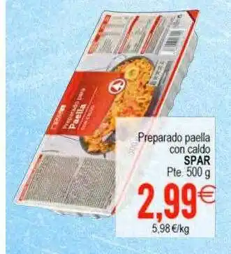 Plenus Supermercados Preparado paella con caldo spar oferta