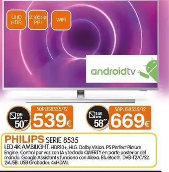 Expert Philips Serie 8535 LED 4K Ambilight oferta