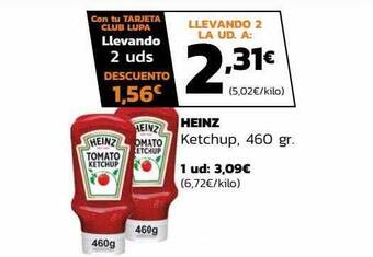 Supermercados Lupa Heinz ketchup oferta