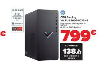 Carrefour Hp cpu gaming victus oferta