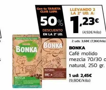 Supermercados Lupa Bonka café molido mezcla o natural oferta