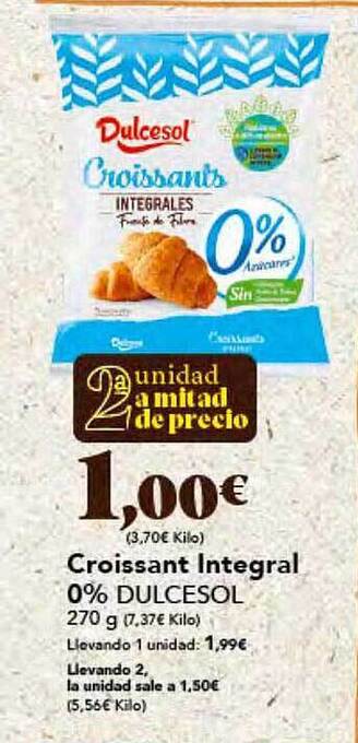 Gadis Croissant integral 0% dulcesol oferta