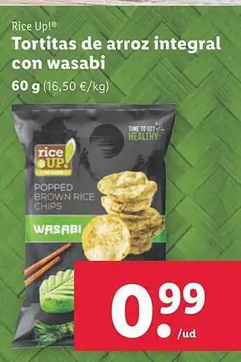 Lidl Rice up! tortitas de arroz integral con wasabi oferta