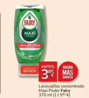 Supermercados Charter Lavavajillas concentrado maxi poder fairy oferta