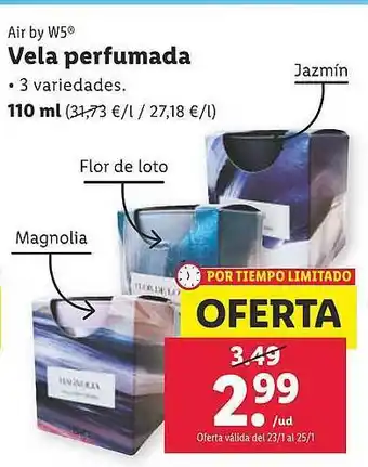 Lidl Air by w5 vela perfumada oferta