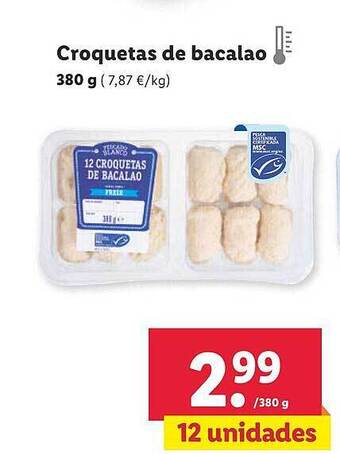 Lidl Croquetas de bacalao oferta