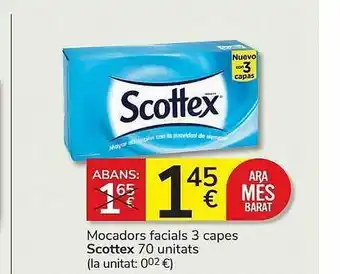 Consum Mocadors facials scottex oferta