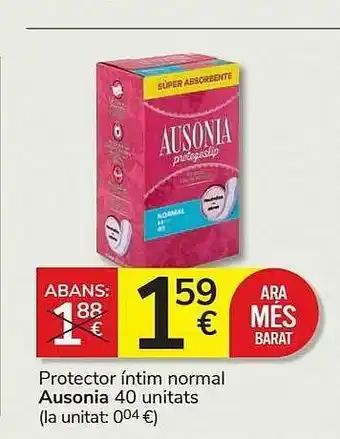 Consum Protector íntim normal ausonia oferta
